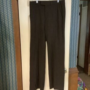 Old Navy Essential Stretch Pin Stripe Pants Dark Brown Size 8